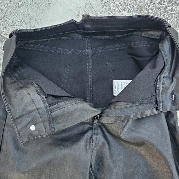 Shein Girl Pant Black Faux Leather Pant Straight Size Petite XS - Picture 10 of 11